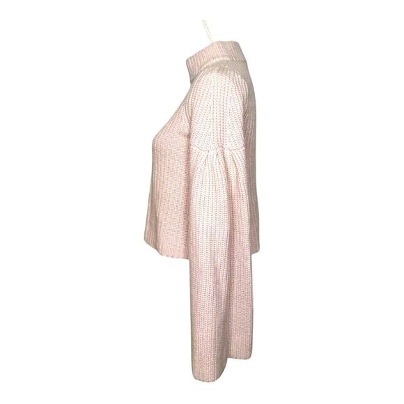 Autumn Cashmere Cropped Mock Sweater Ballerina Pink XS - Picture 4 of 9